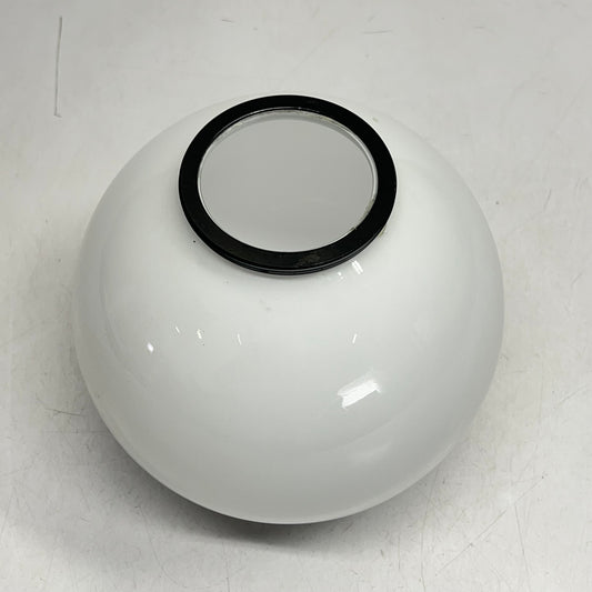 White Globe Sphere Lamp/ceiling Shade Replacement ~7" Dia White/Black