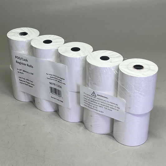 ZA@ (50 PACK) Thermal Paper Receipt Rolls 3-1/8" x 230' White 9078-1356
