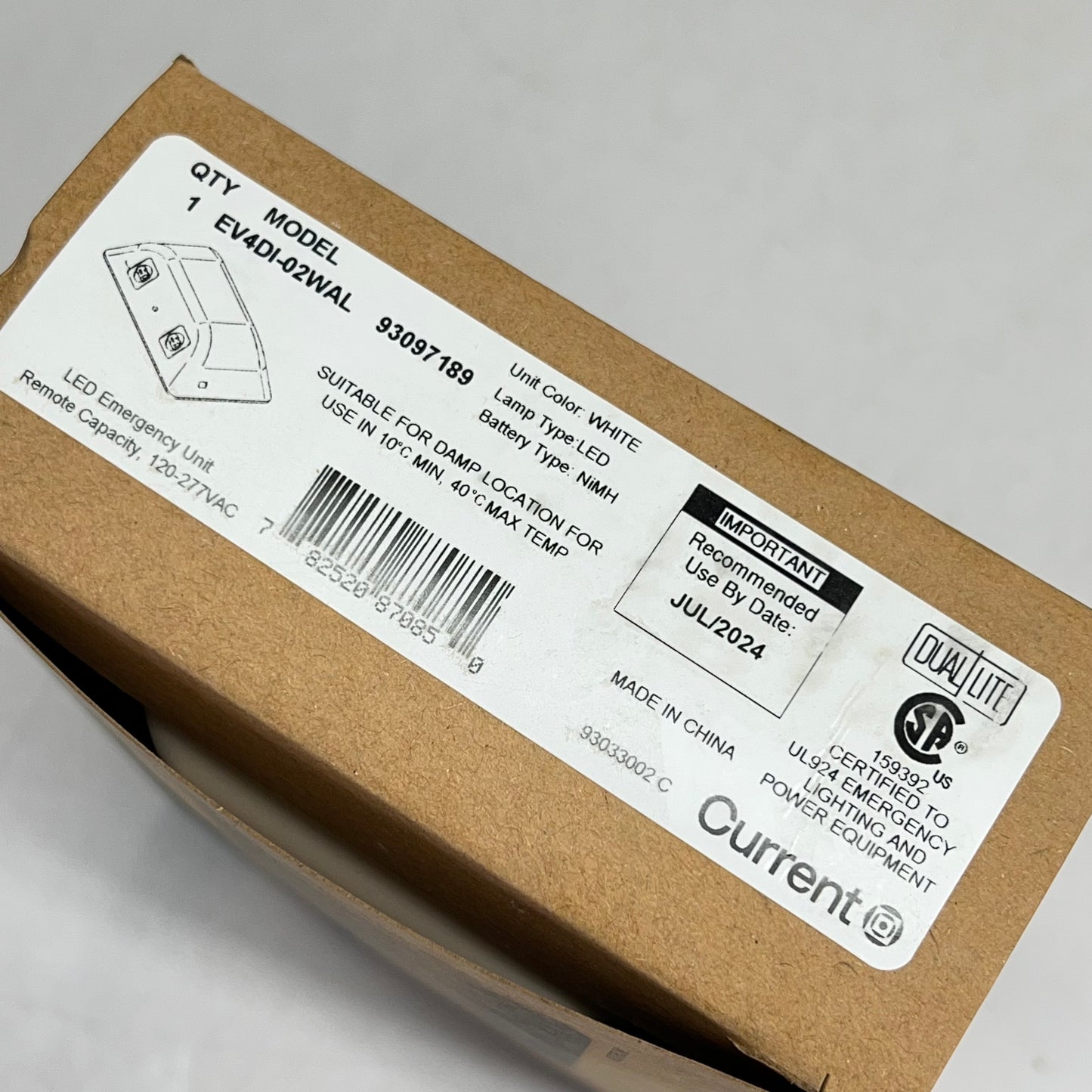 HUBBELL Dual Lite Led Emergency Light LED NiMH 2W LED Heads White EV4DI-02WAL