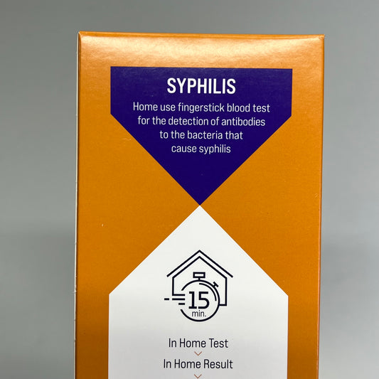 FIRST TO KNOW (1 TEST PER BOX) In Home Syphilis Test Kit 15 Min Results BB 10/25