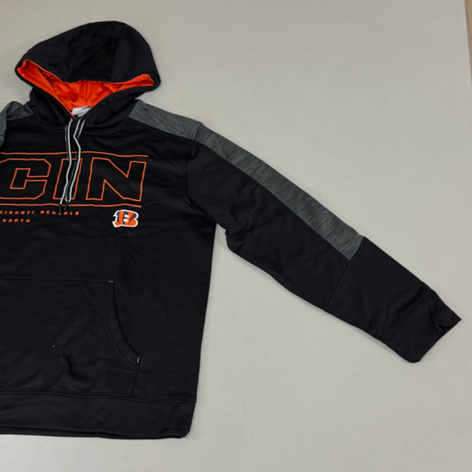 NFL Cincinnati Bengals Hoodie AFC North Sweatshirt Pullover SZ L Black 1802967