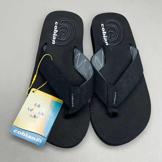 COBIAN Floaters 2 Synthetic Strap Flip Flop Men's Sz 8, EU 40 Black FLT18-001-8