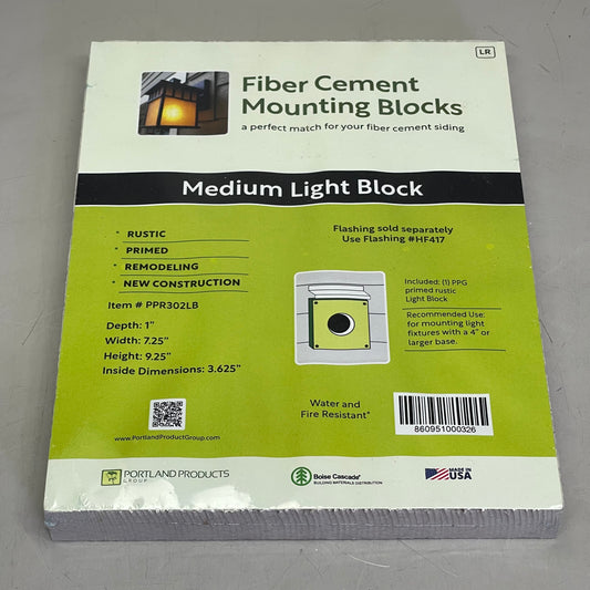 PORTLANDPRODUCTS (10 PACK) Rustic Medium Light Block O/D 7.25" x 9.25" x I/D 3-5/8" Grey PPR302LB