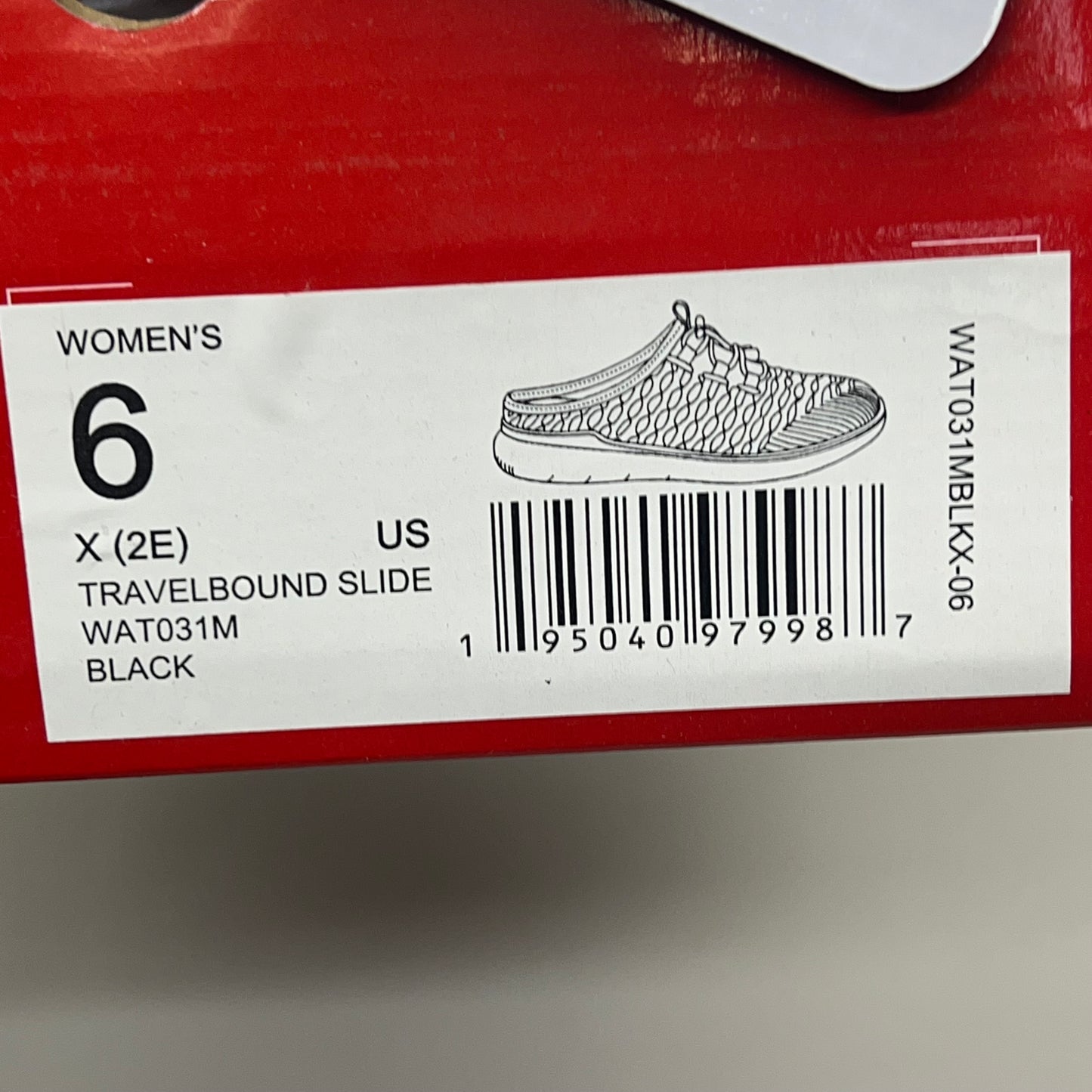 PROPET Travel Bound Slide Thermal Rubber Women's Sz 6 X (2E) Black WAT031M