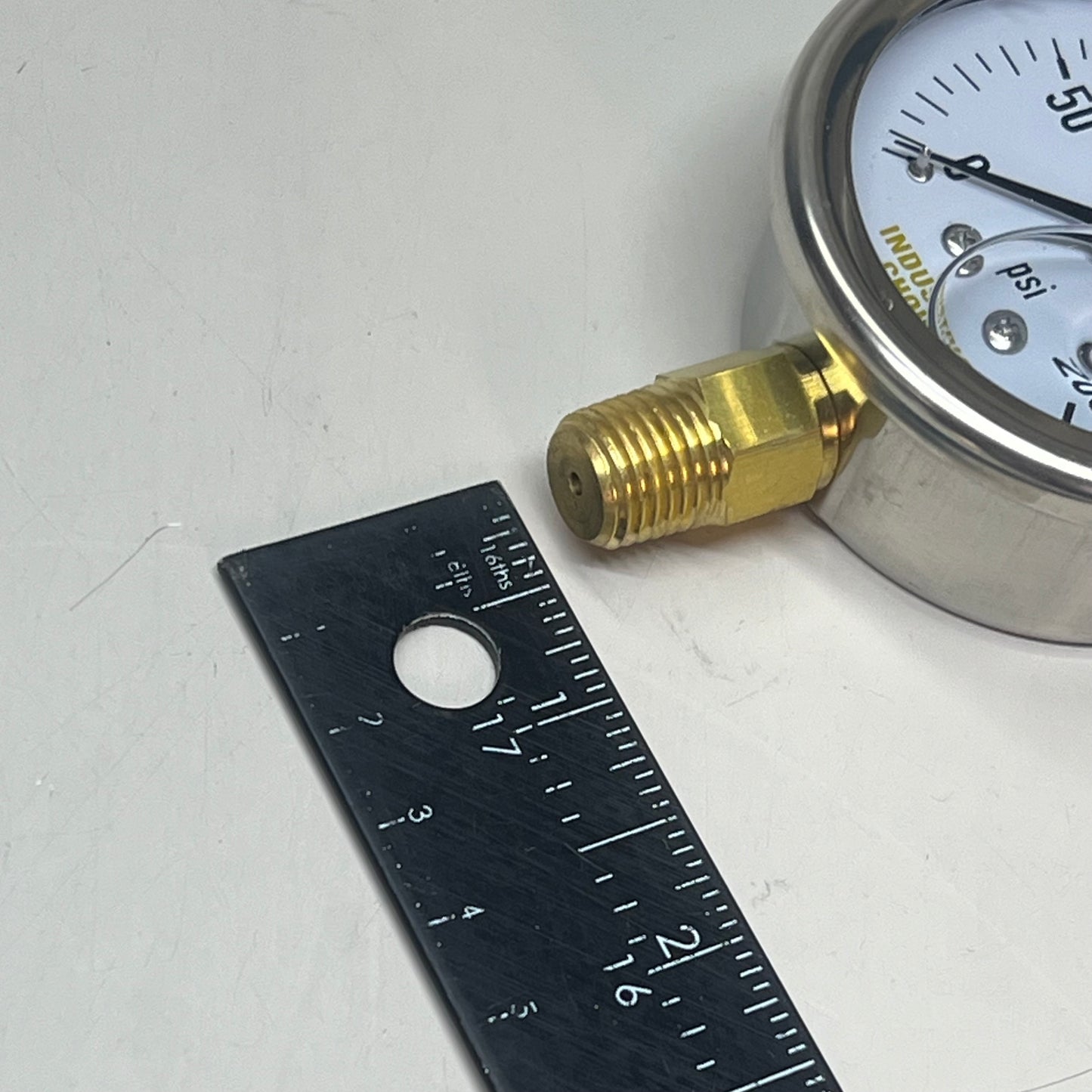 INDUSTRIAL CHOICE Stainless Steel Pressure Gauge 0-200 PSI 2.5" LS-200-2.5-SS-4