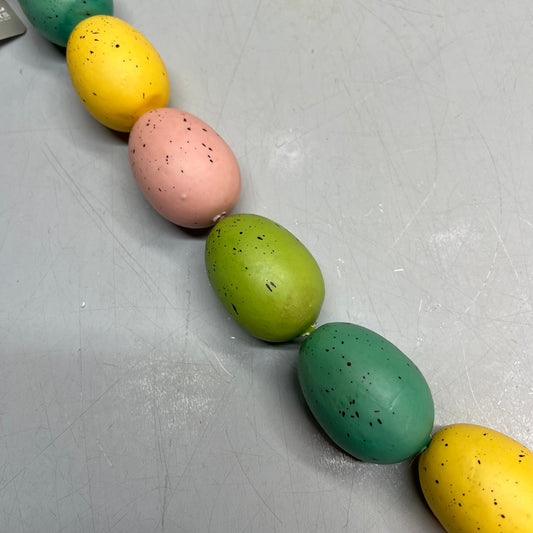 RAZ IMPORTS Bow Easter Egg Garland Holiday Decor 4.5' Pastel Multicolor G4316031