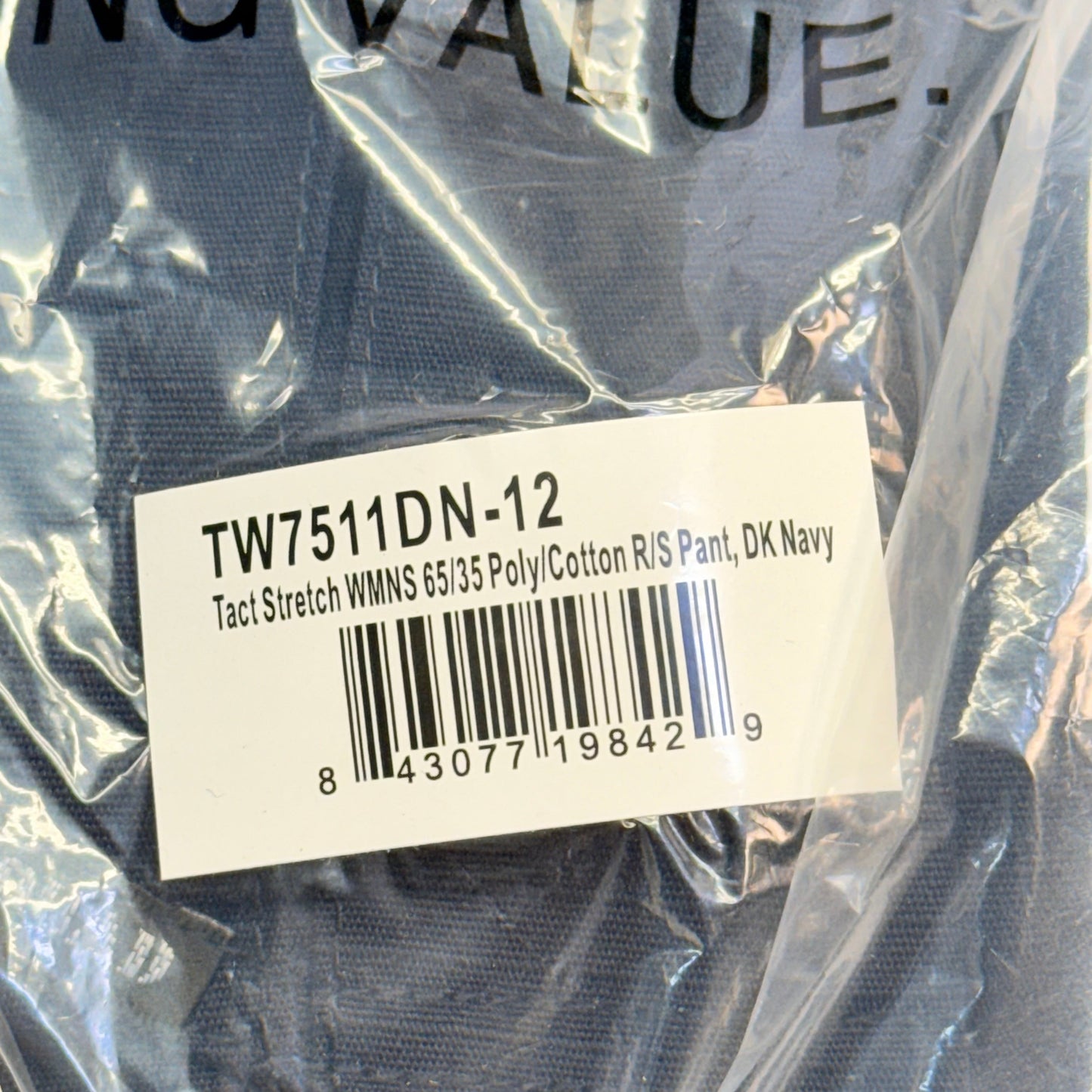 TACT SQUAD Tact Stretch Mini Ripstop Trouser Poly/Cotton Men's Sz 12 Dk Navy T7511