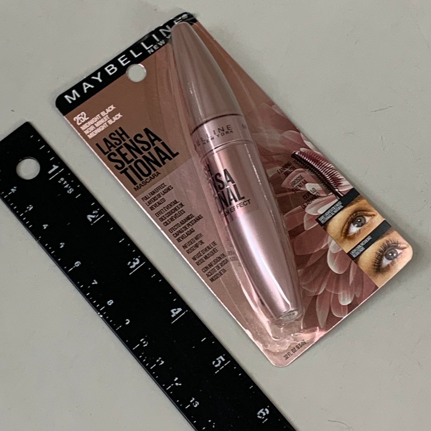 ZA@ MAYBELLINE (2 PACK) Lengthening Lash Sensational Mascara .32 Fl Oz Midnight Black As-is F