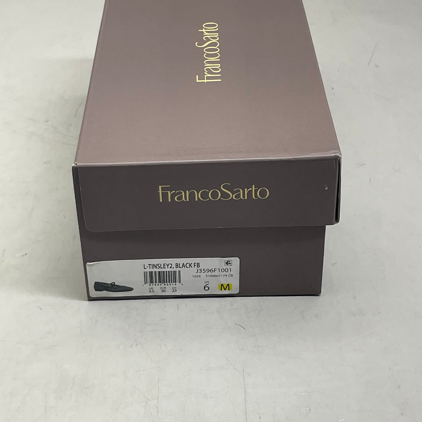 FRANCO SARTO L-Tinsley Mary Jane Women's Flat SZ M 6 Black