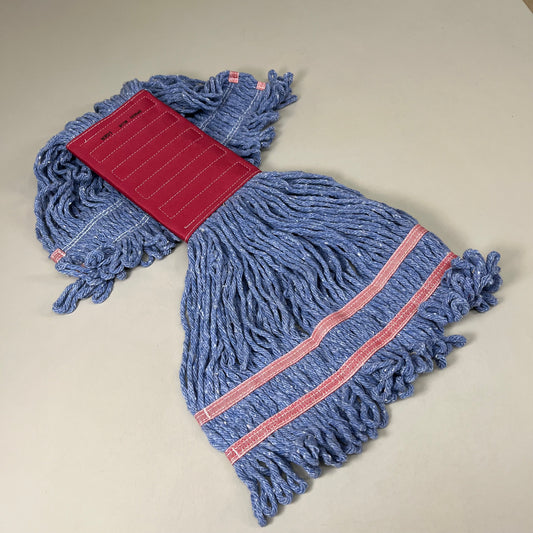 BOARDWALK (12 PACK) Spr Loop Wet Mop Head Cotton/Synthetic Large Blue