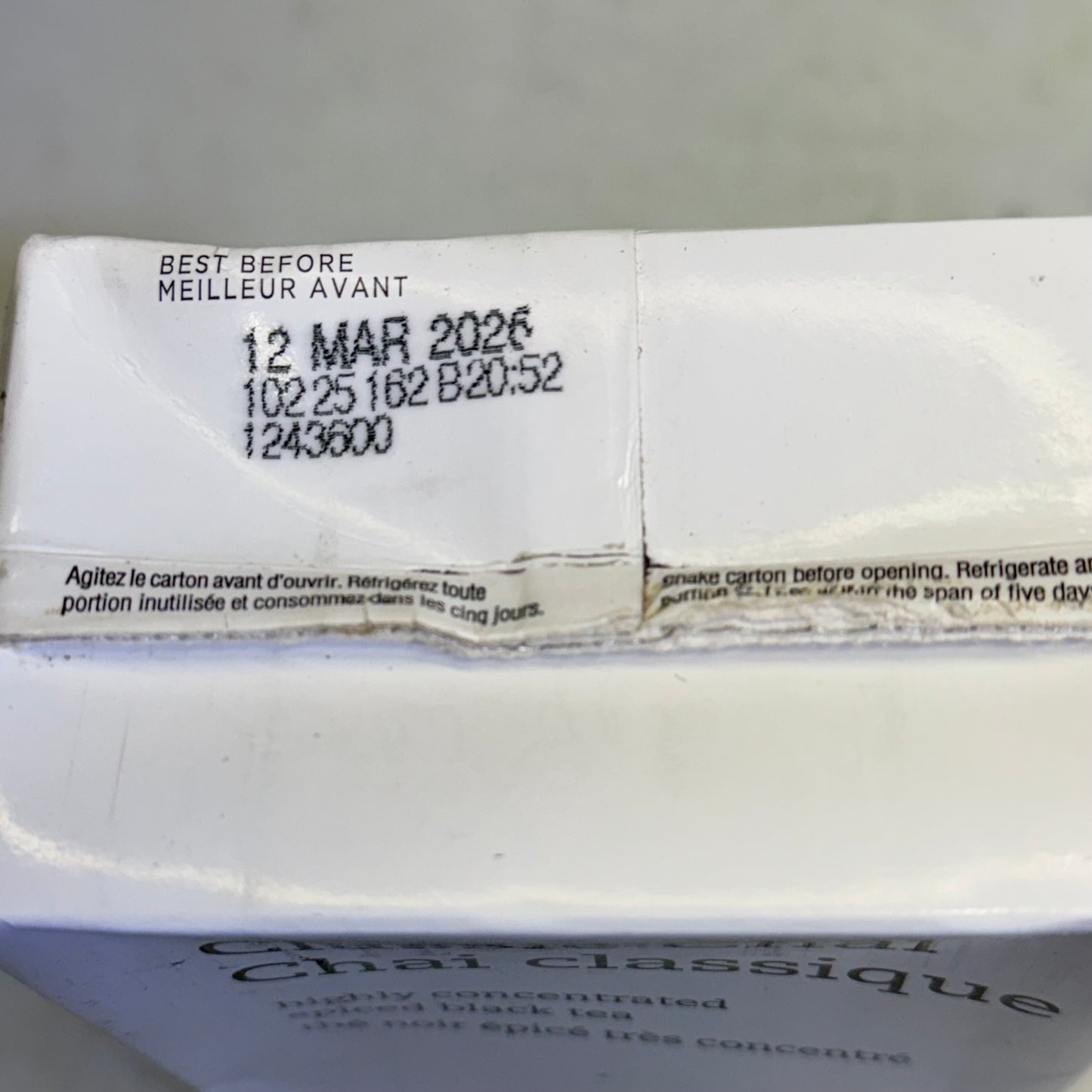 ZA@ STARBUCKS (12 PACK) Classic Chai High Concentrated Spiced Black Tea 1qt BB 03/26 As-Is