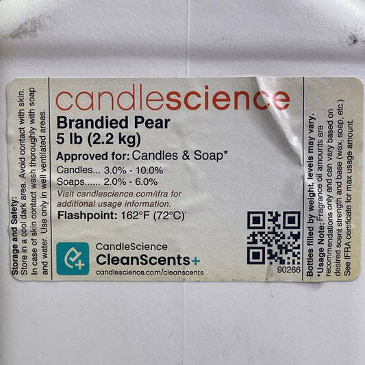 CANDLESCIENCE Brandied Pear Fragrance Oil For Candles & Soaps 80 oz 90266