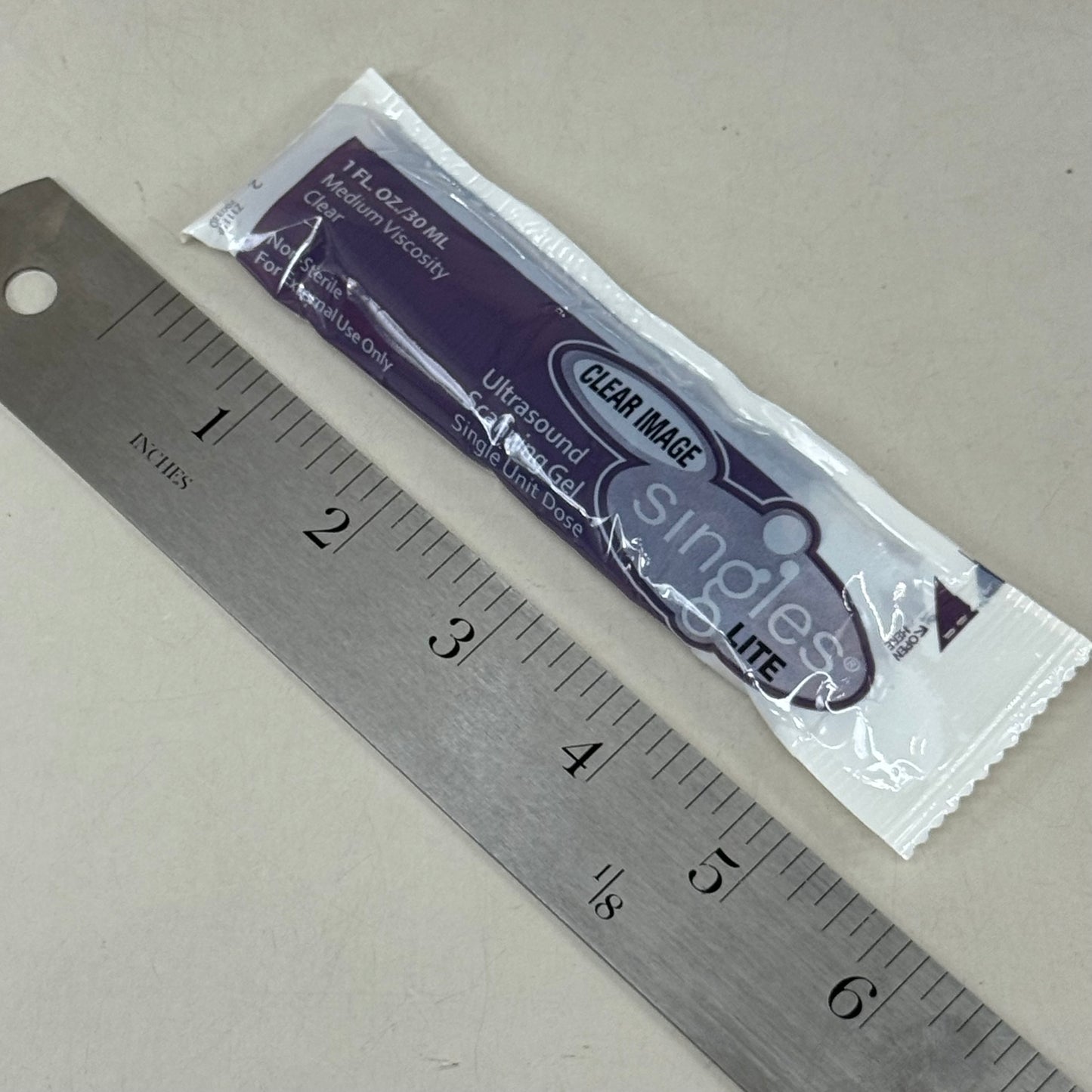 SINGLES (100 Gel Packets) Medium Viscosity Ultrasound Scanning Gel 1fl oz per packet (New Other- Slight Damage To Package)