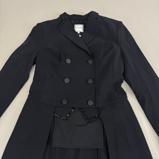 SAMSHIELD Frac Equestrian Jacket w/ Tail Coat Women's Sz US 6, UK, 8, FR 36 Black