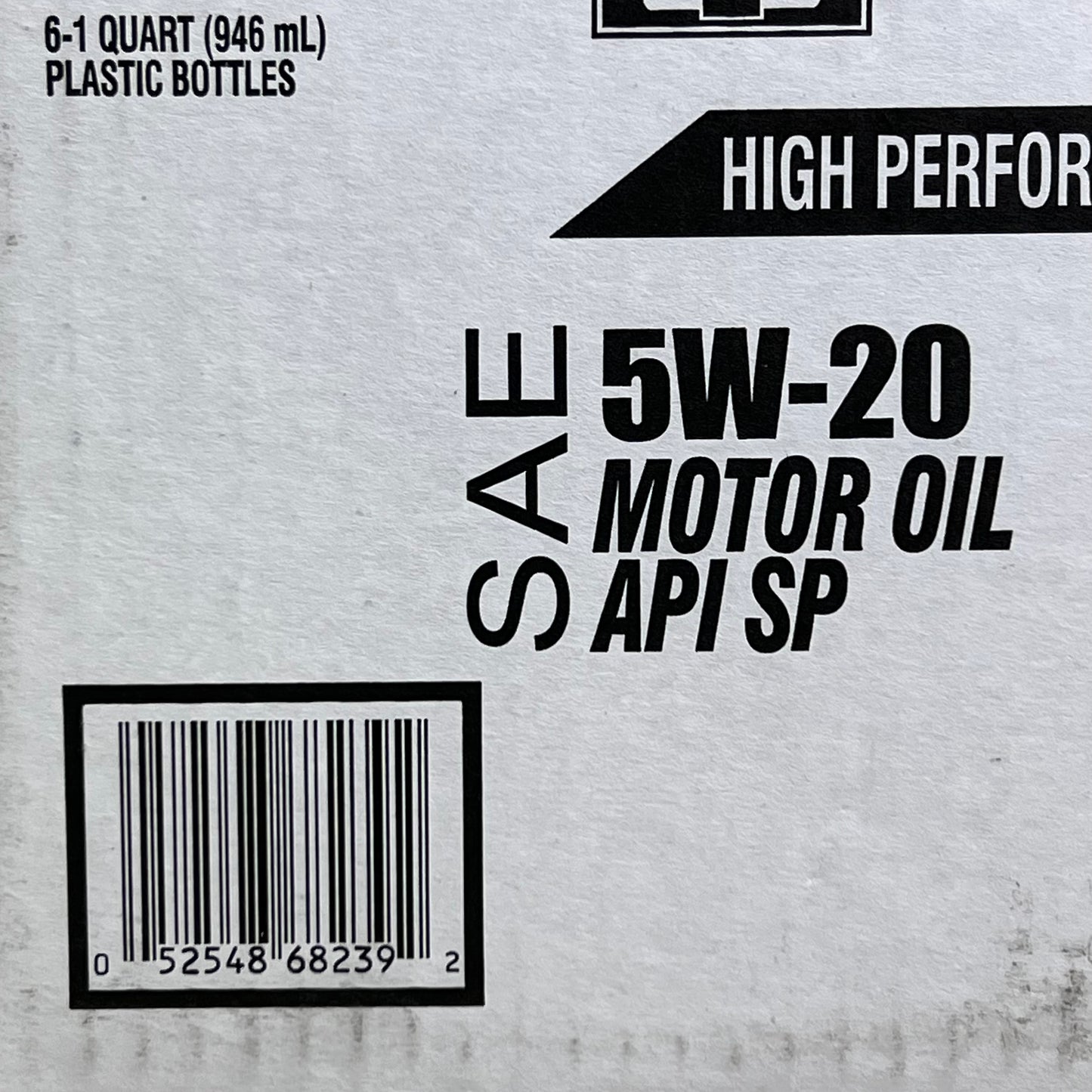 LUCAS (6 PACK) 5W-20 High Performance Engine Motor Oil 1 qt/ 946 ml