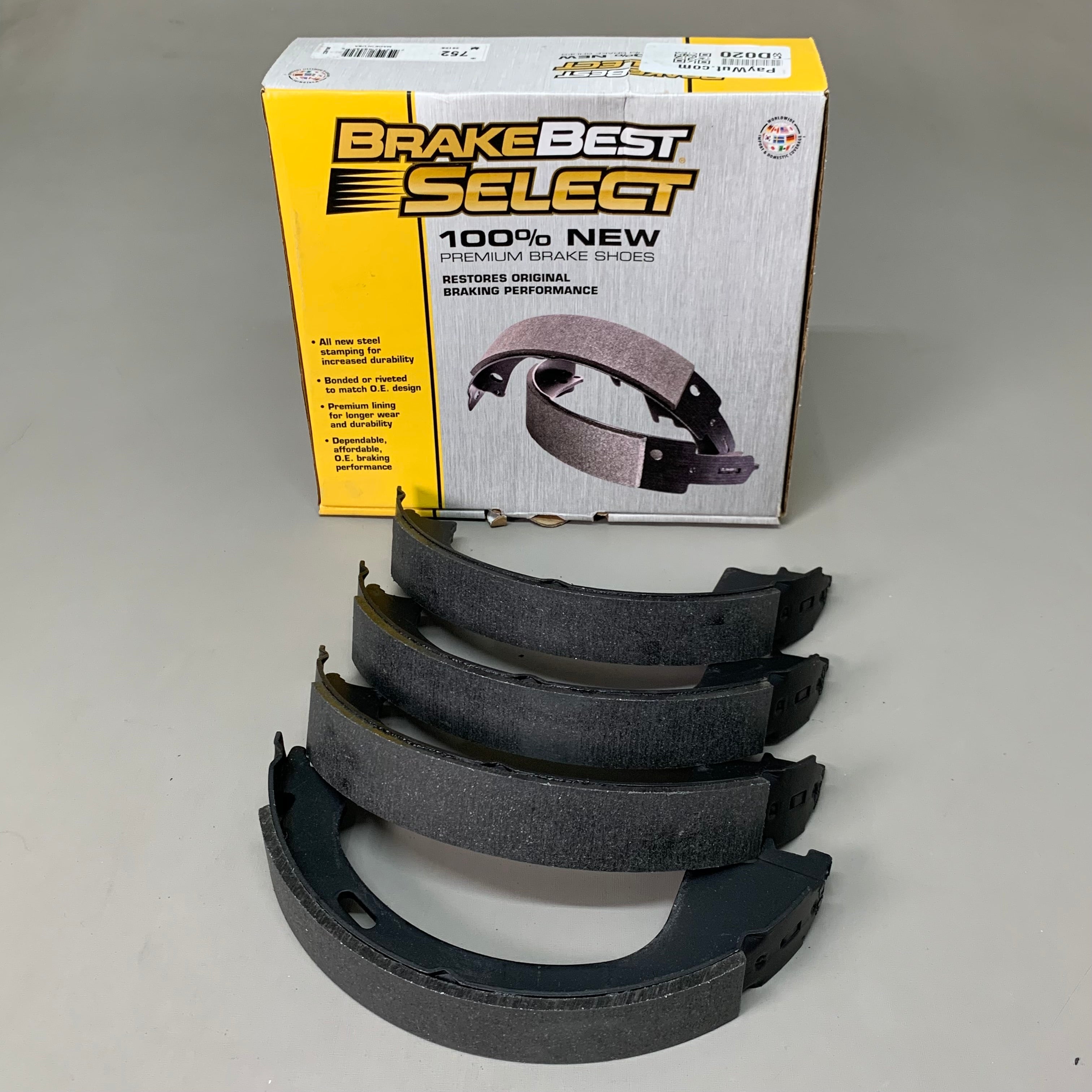 BRAKE BEST SELECT Premium Brake Shoes 4PK 752 (New Other) PayWut