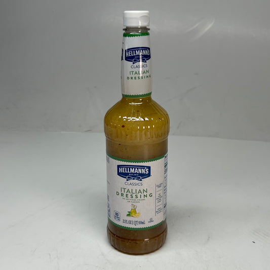 ZA@ HELLMANN'S (6 PACK) Italian Salad Dressing Salad Bar Bottles 32 fl oz. BB 06/27 67535916 (New Other, Distressed Box)