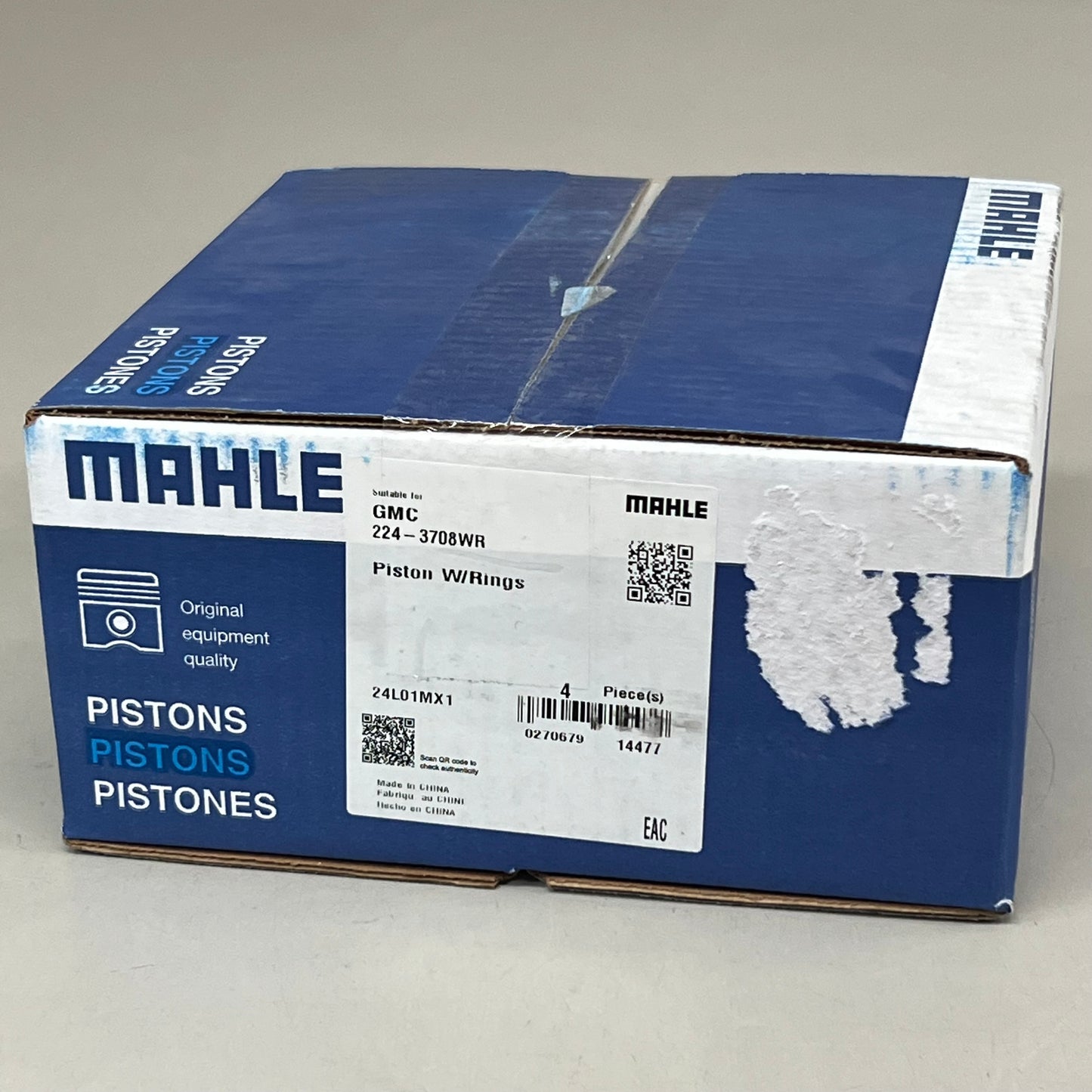 MAHLE GMC Piston W/Rings Replacement For Chevy 224-3708WR