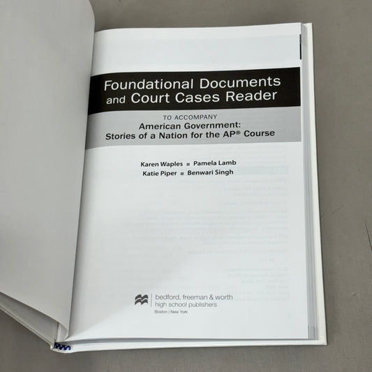 AMERICAN GOVERNMENT Foundational Documents & Court Cases AP Course Hardback