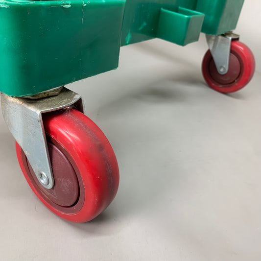 ALL AMERICAN Food Service Rolling Cart Dolly Green 19" X 32" (Used)