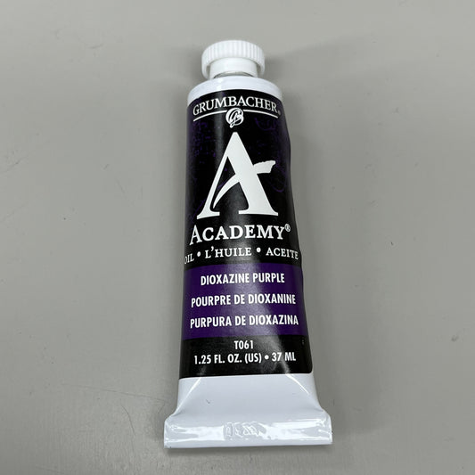 GRUMBACHER 3-PACK! Oil Paint Dioxazine Purple 1.25 fl oz / 37 ml T061 (New)
