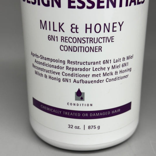 DESIGN ESSENTIALS Milk & Honey 6N1 Reconstructive Condtioner 32 oz BB 05/27