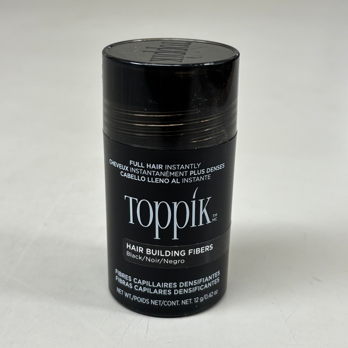TOPPIK (12-PACK) Safe & Natural Hair Building Fibers All Hair Types 0.42 oz Black 548115