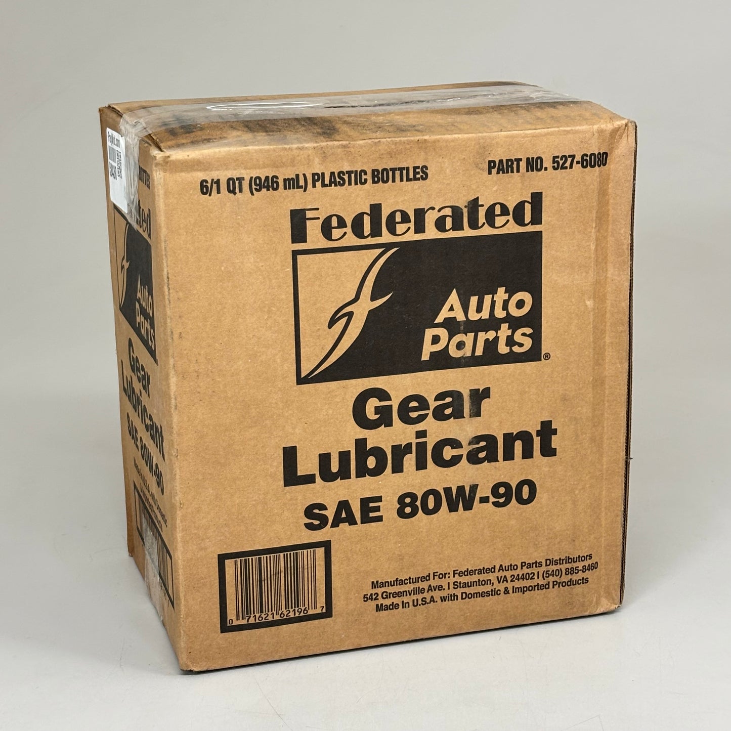 FEDERATED (6 PACK, 1 QUART EACH) Heavy Duty SAE 80W-90 Gear Oil 527-6080