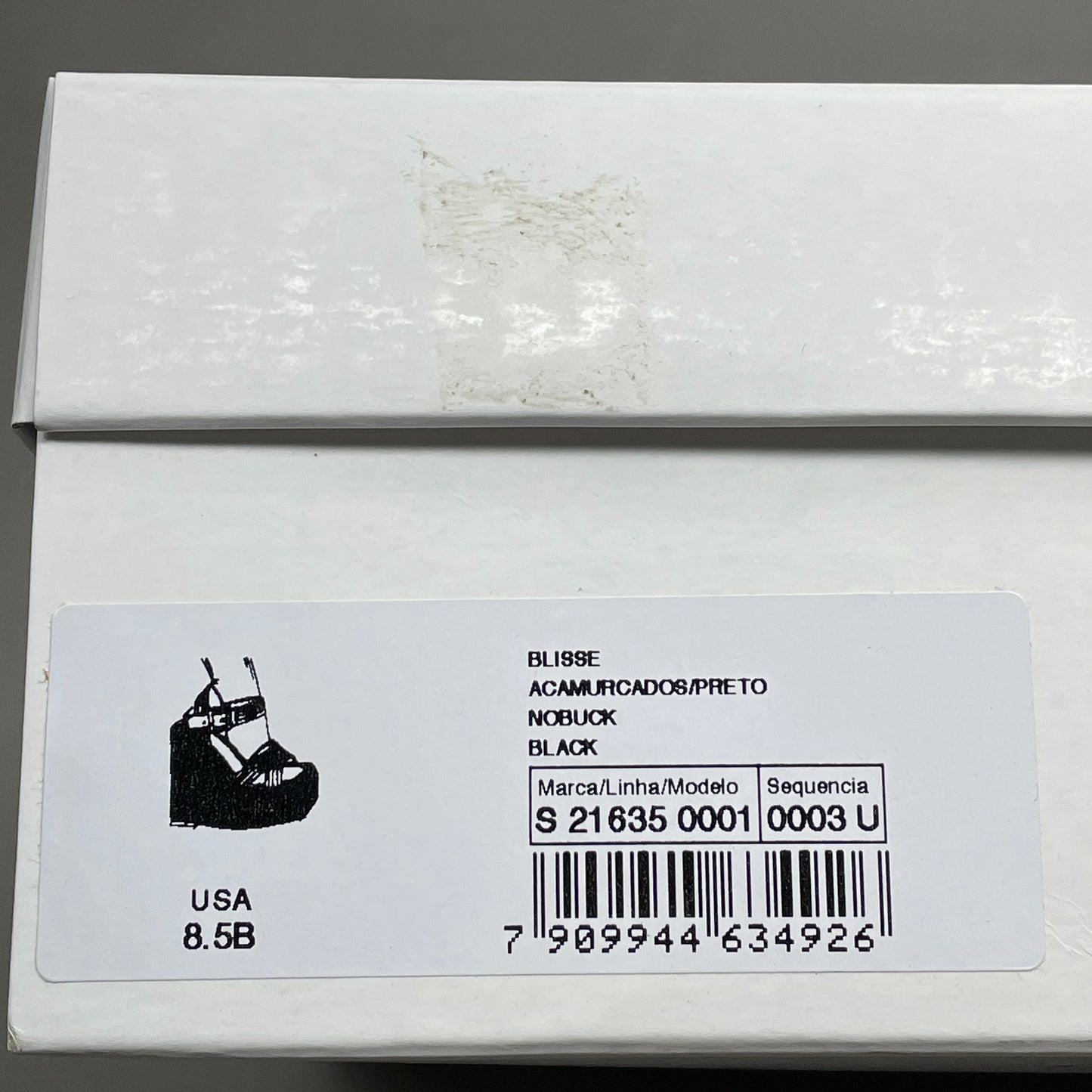 SCHUTZ Blisse Nubuck Platform Buckled Strap Sandal Black Sz 8.5 S216350001(New)