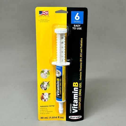 DURVET (2 PACK) Vitamin B Complex Oral Gel for Appetite Digestion Etc 30 mL