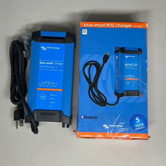 VICTRON Energy Blue Smart IP22 Charger 12 Volt 15 Amp 3 Output BPC121546102 (new other)