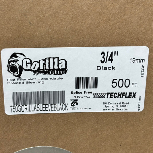 GORILLA SLEEVE Flat Filament Expandable Braided Sleeving 3/4" 500' T1793941