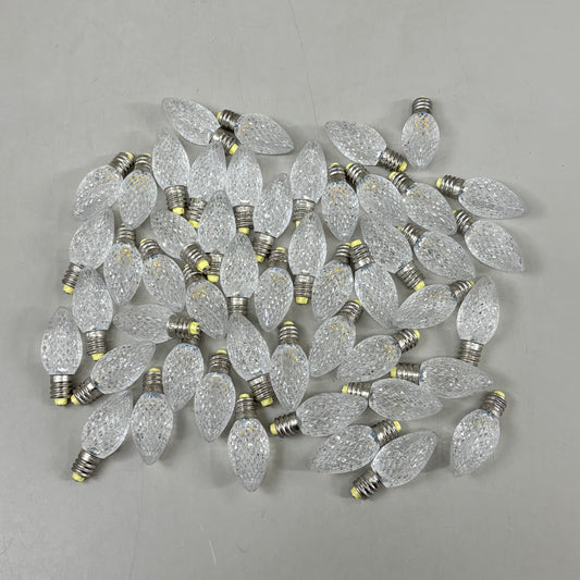 MAIN STREET (2 PACK, 25 BULBS EACH) LED C7 Christmas Light Bulbs Warm White