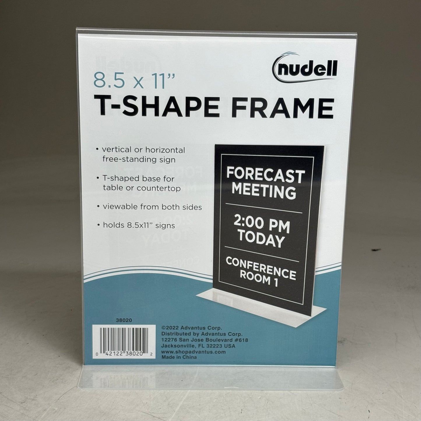 (5 PACK) NUDELL Acrylic Sign Holder 8.5 x 11, case of size sign holders Clear 38020