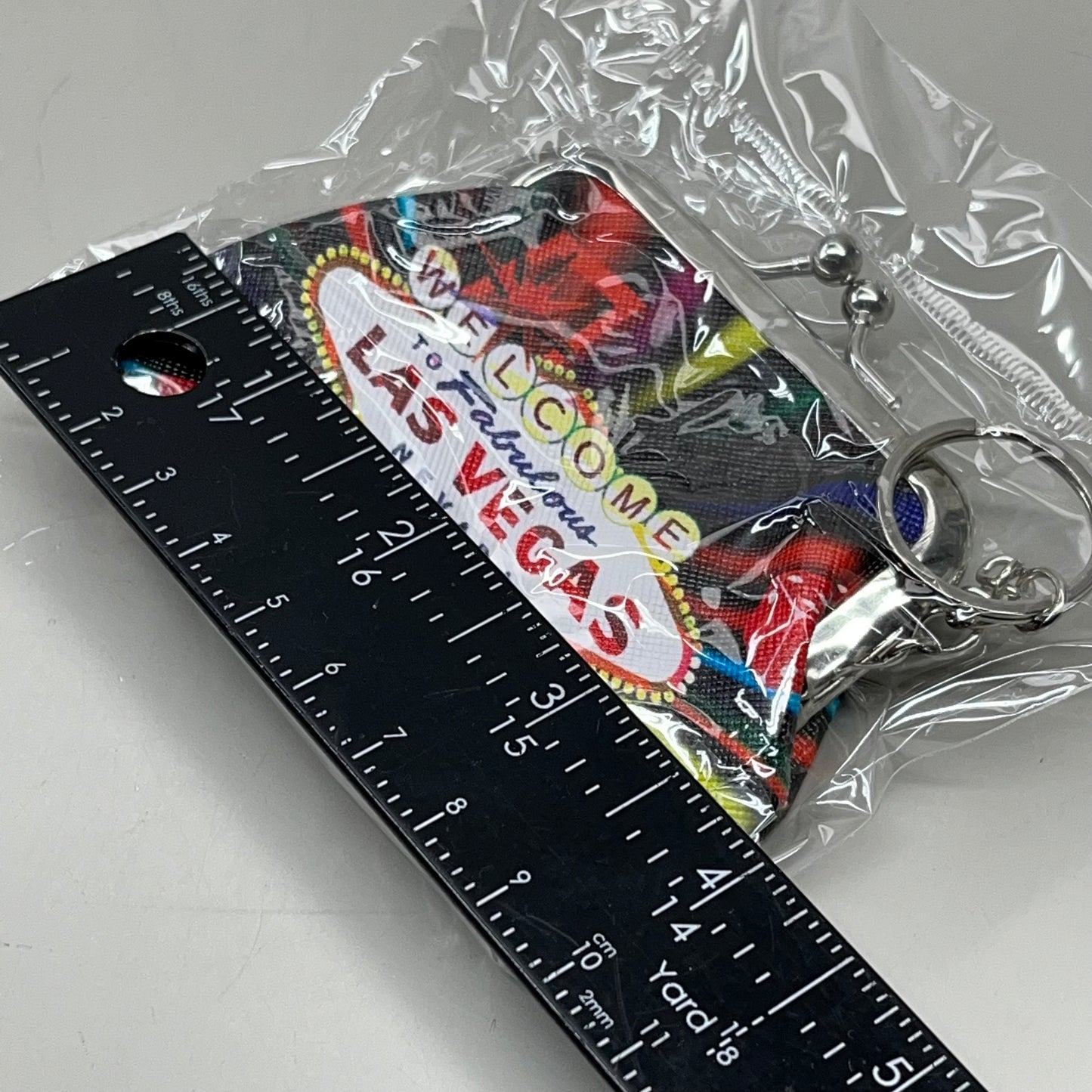LAS VEGAS 3-PACK! Welcome to Fabulous Las Vegas Coin Purse Souvenirs 4" x 4" Black