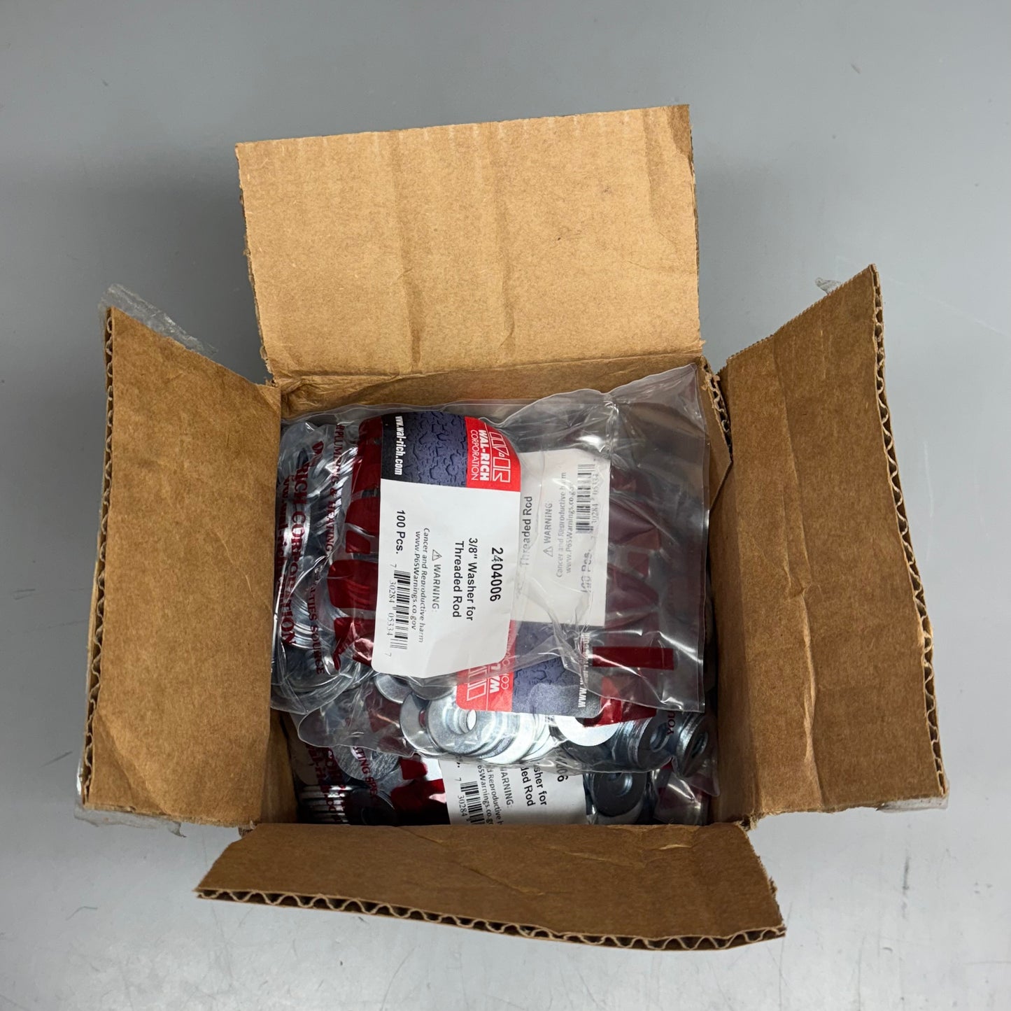 WAL RICH CORP (1000) 3/8 Washer For Threaded Rod 2404006