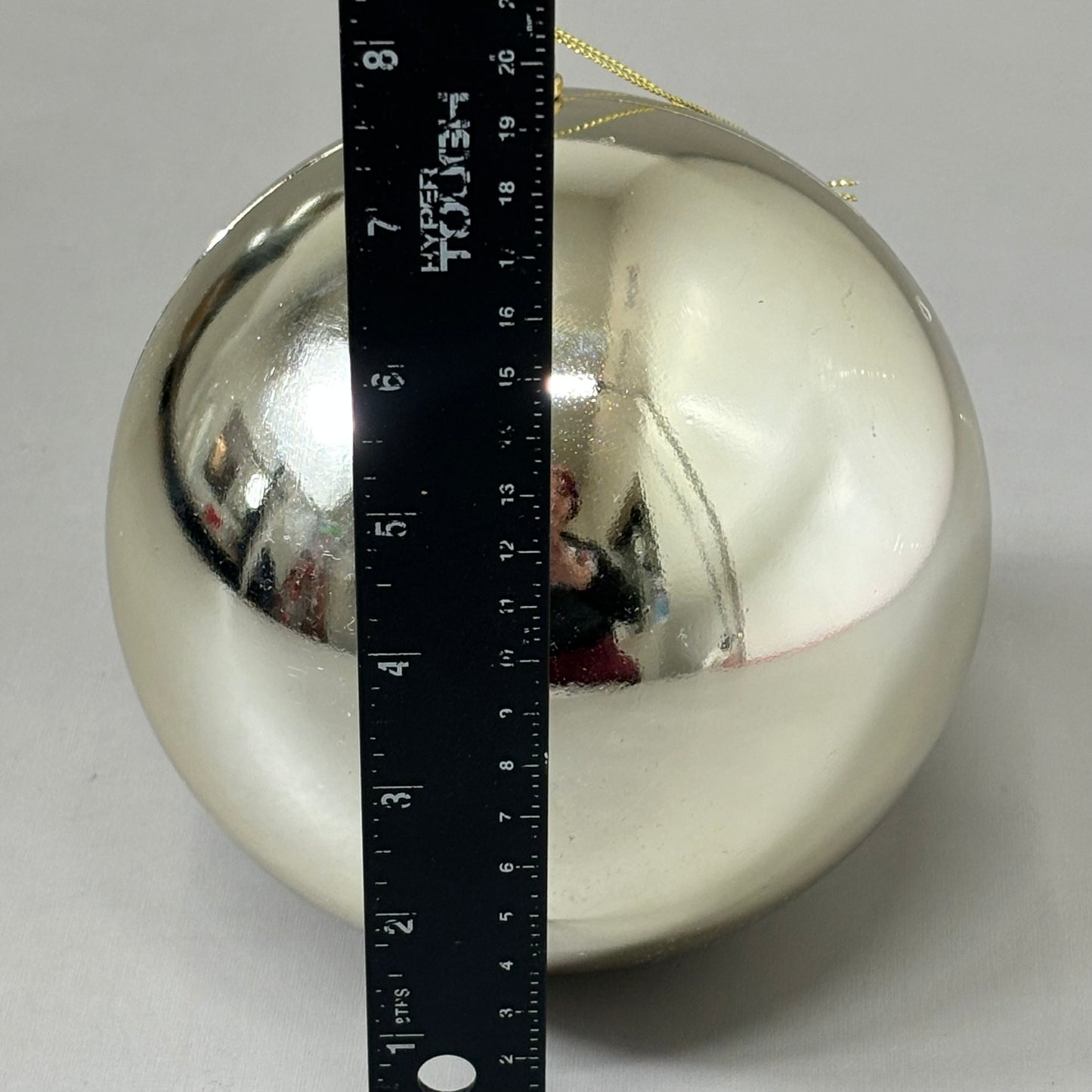 RAZ IMPORTS (2 PACK) Shiny Ball Christmas Ornament Plastic 6" Champagne 4314917