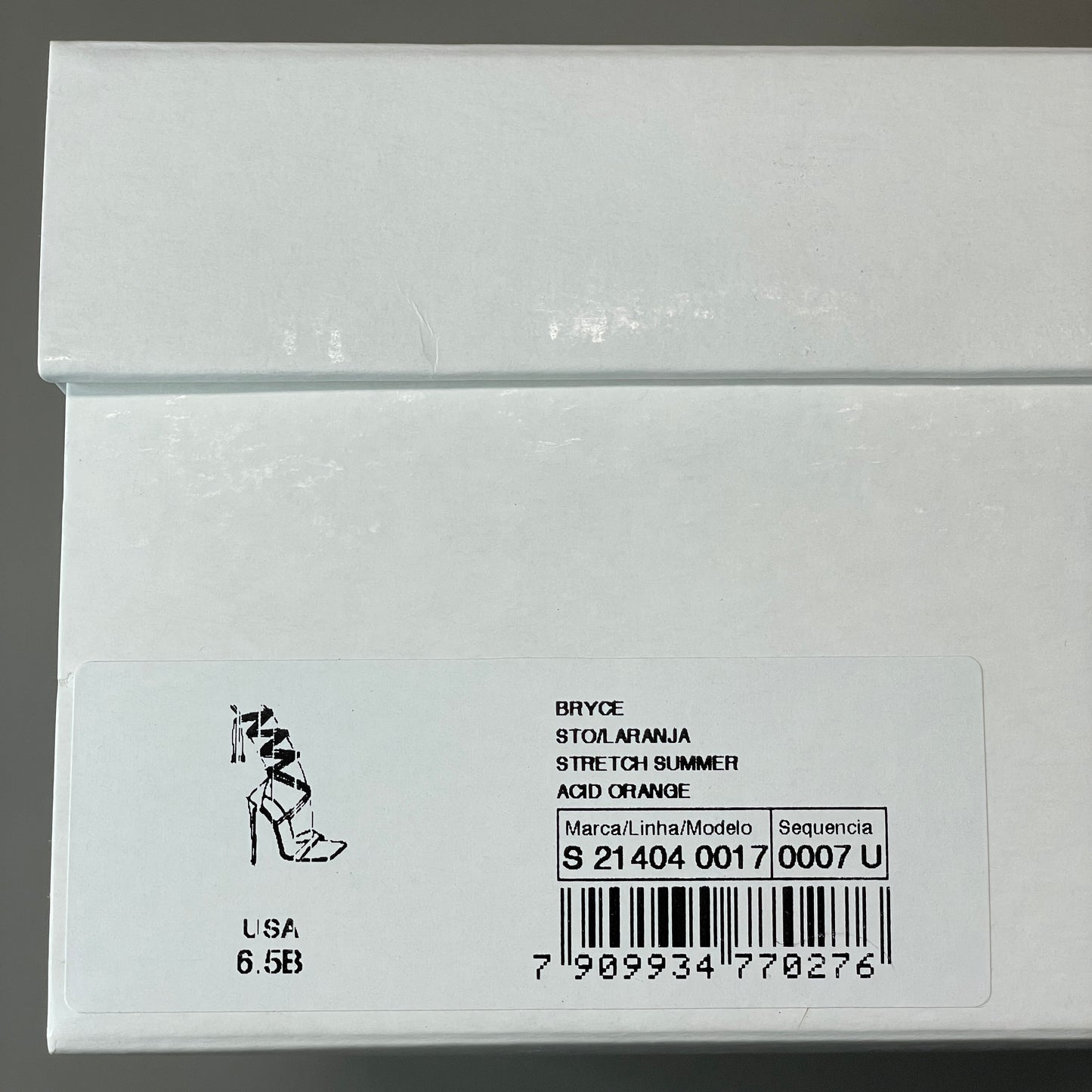 SCHUTZ Bryce Ankle Tie Women's High Heel Leather Strappy Sandal Acid Orange Sz 6.5 (New)