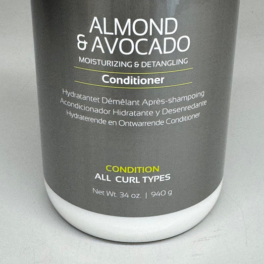 DESIGN ESSENTIALS Almond & Avocado Moisturizing & Detangling Conditioner 34 oz BB 06/27