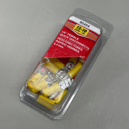 DORMAN (4 PACK) 12-10 Gauge Yellow 1/4" Female Quick Disconnector 85454