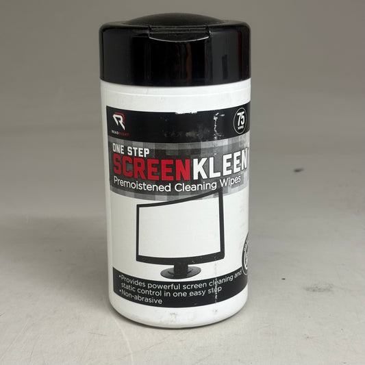 (4 PACK) ADVANTUS Read Right OneStep Screen Cleaner Wet Wipes 75 wipes 054915002482