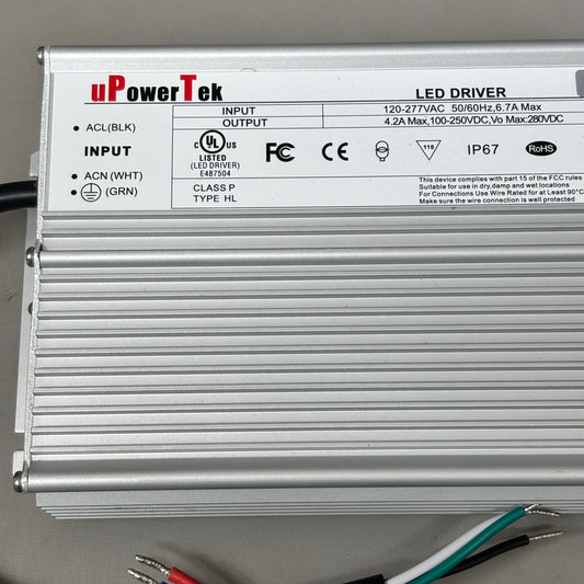 UPOWERTEK LED Driver 700W Cable Programable 108-305Vac 1 Output BLD-700-C420-ENU