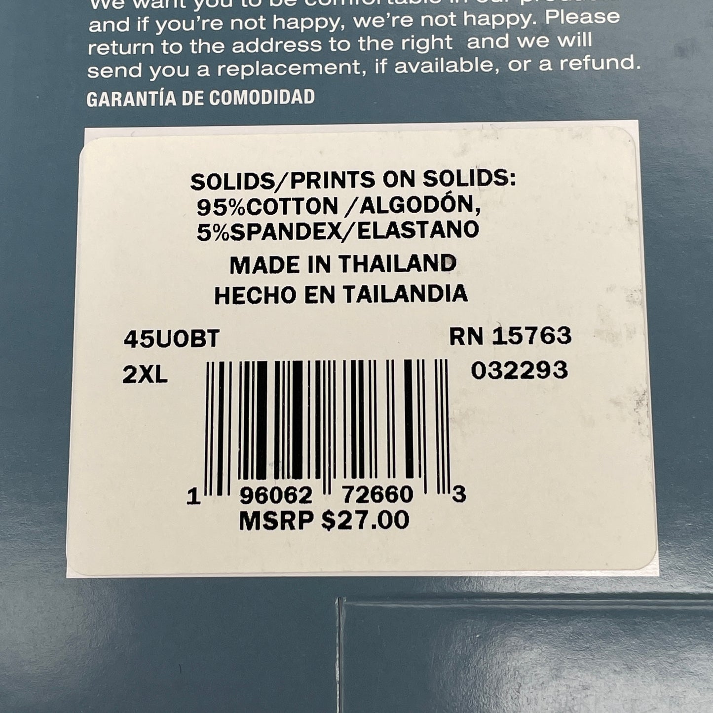 HANES 3 PACK!! Originals Women's Breathable Cotton Stretch Thongs Underwear Sz 9/2XL Navy/White/Floral 45U0BT