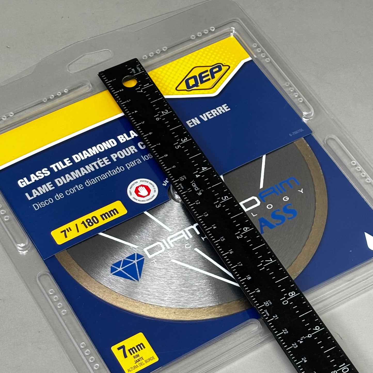 QEP Wet Tile Saw Continuous Rim Diamond Coated Blade 7"/180mm 5/8"Arbor 6-7007GL