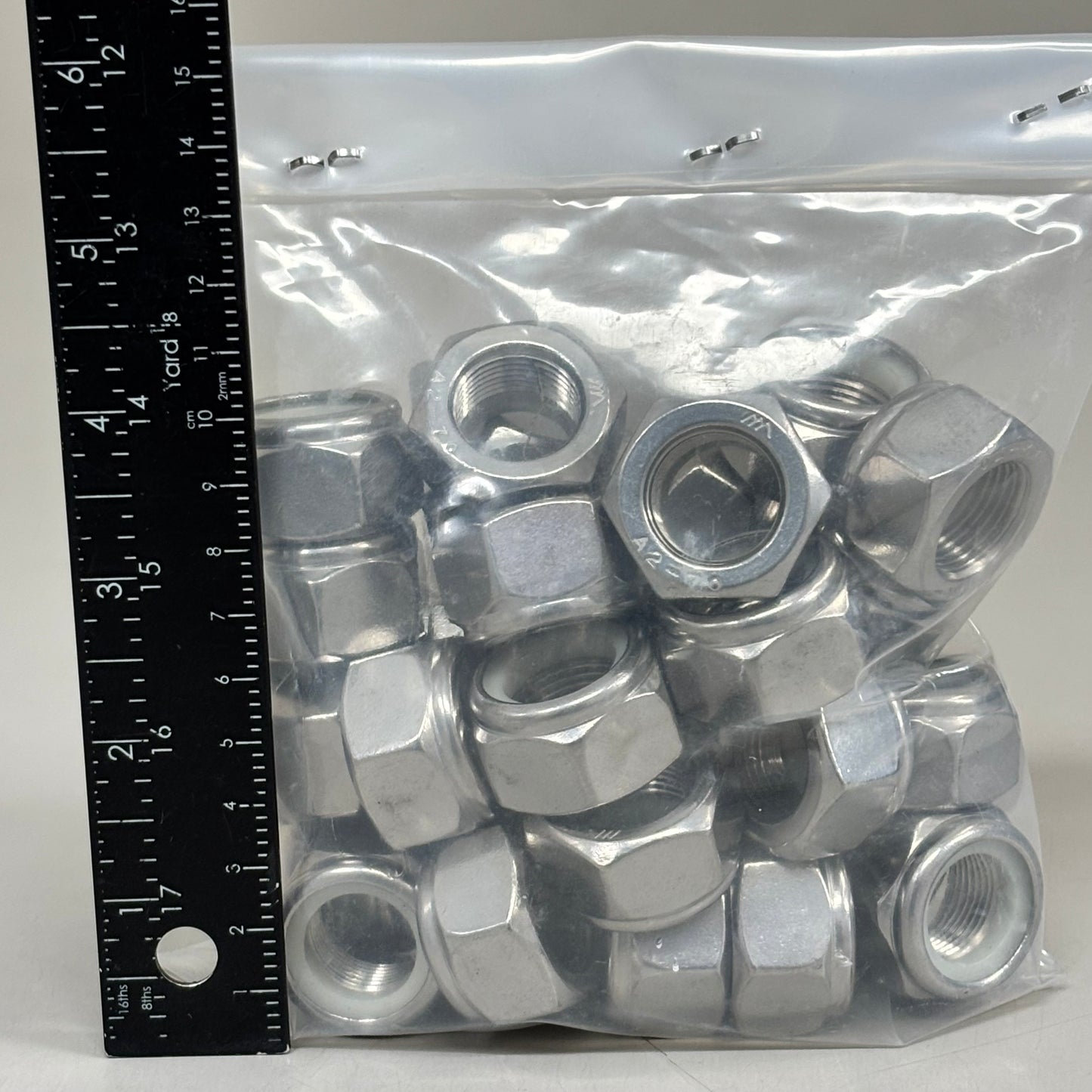 METRIC THREADED PRODUCTS (30 PACK) Nylon Insert Locknuts M20-1.50 Chrome 985-S.S A2-70