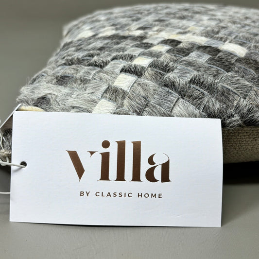 VILLA 12"x16" MP Bradley Hide Le Decorative Throw Pillow in Gray
