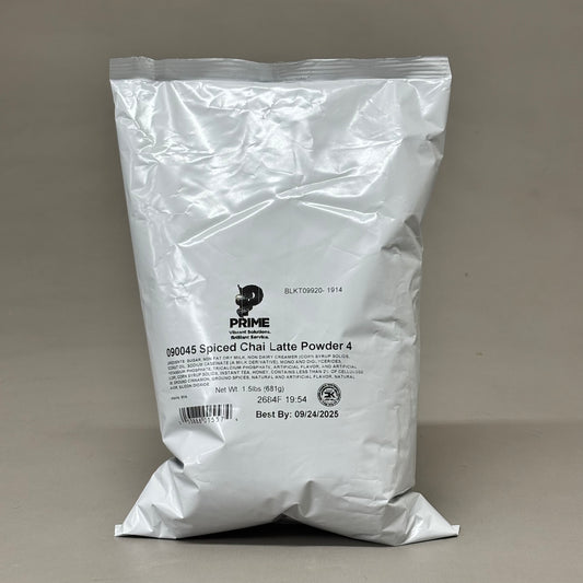PRIME (6 Pack 1.5 lb Each) Spiced Chai Latte Drink Powder 090045 BB 9/25