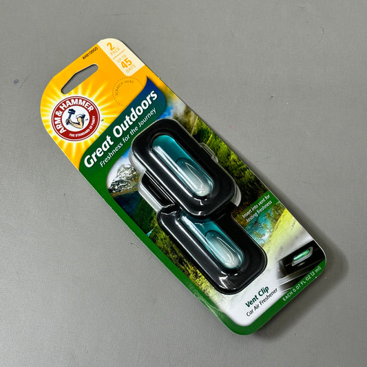 ARM & HAMMER (8 Pack) Car Vent Clip Surface Air Freshener Great Outdoors AH8100GO