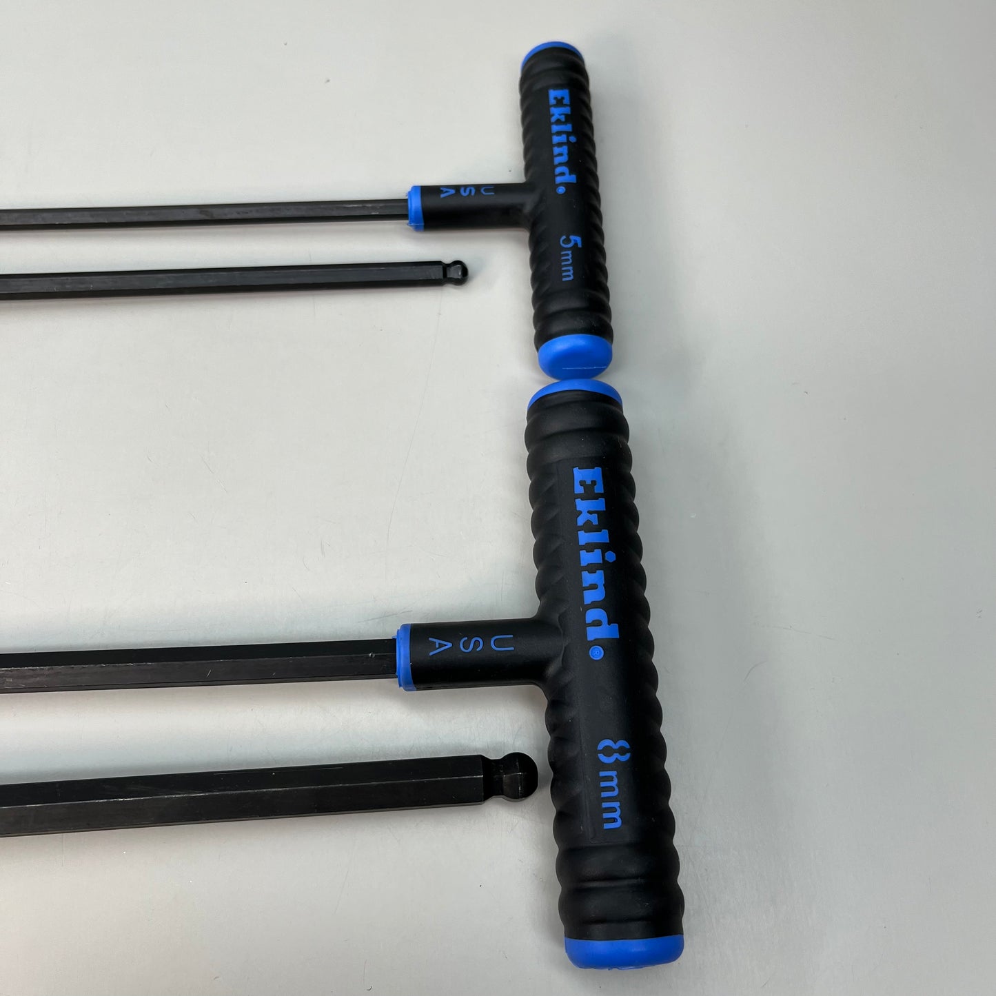 EKLIND Set of 2! Hex-Power-T 8 Hex Keys 6"/150mm 9"/230mm Blue 64808 64608