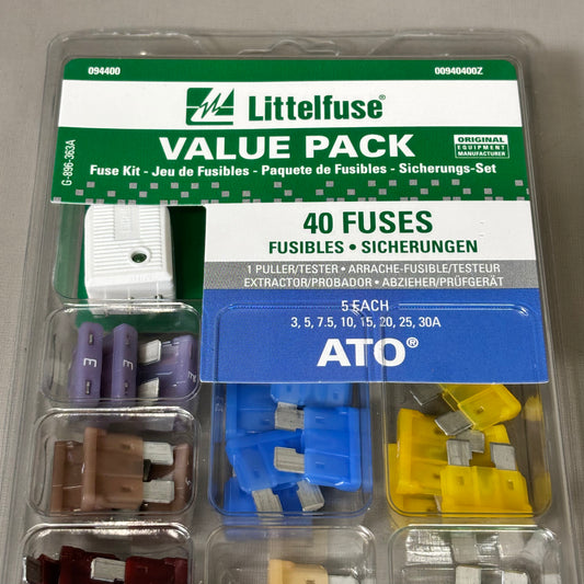 LITTLE FUSE (40 PIECE) Value Pack Various AMP ATO 32V Multicolor 00940400Z